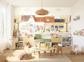 Mural Casadeco Once Upon a Time 3 - Market Day - OUTT 20302 37 07 NW