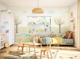 Mural Casadeco Once Upon a Time 3 - Ready To Go - OUTT 20301 87 07 NW