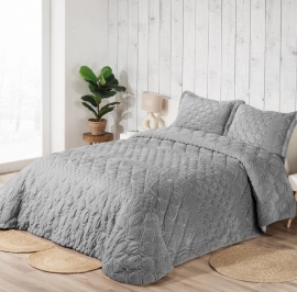 Edredón Comforter Manterol Makuru color 12 Gris - Reverso Sherpa