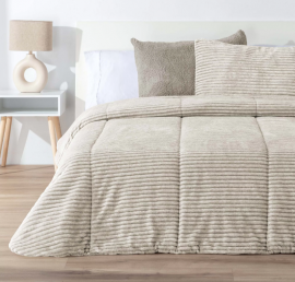 Edredón Comforter Manterol Lines Melange Beige 07