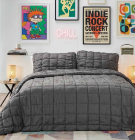 Edredón Manterol Duvet Bobble 12 Gris - Relieve de Burbujas