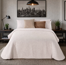 Edredón Manterol Boara Plus 199 - 07 Beige Jacquard Geométrico