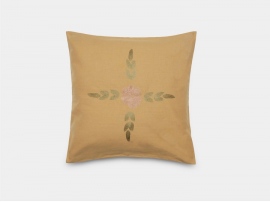 Funda Cojín Léonie Houblon bordado bouquet 45x45