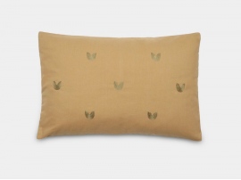Funda Cojín Léonie Houblon bordado hojas 40x60