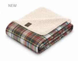 Plaid Manta Manterol Galgo 043 - Cuadros Crema 07 con Borreguito