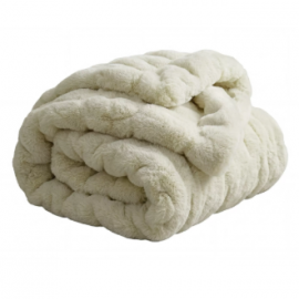 Plaid Manta de Pelo Manterol Pat - Crema 02