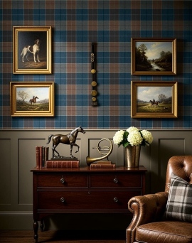 Papel Pintado Carl Robinson 24 The Highlands Melrose CA10512 Clay and Navy