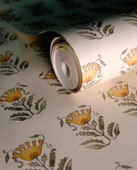 Papers, Vintage Flower WP 40453 Yellow