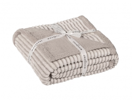 Plaid Manta Manterol Lines Melange con Sherpa - Beige 07