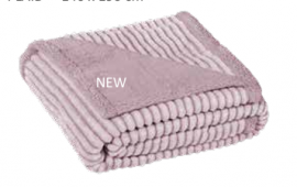 Plaid Manta Manterol Lines Melange con Sherpa - Cuarzo 17