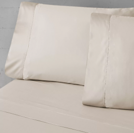 Juego de Sábanas Manterol Bambú Satén 300 Hilos Beige