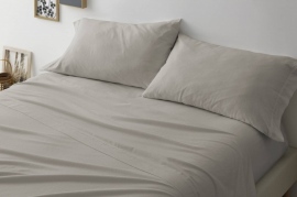 Juego de Sábanas Franela Burrito Blanco 582 - Color LIno