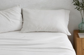 Juego de Sábanas Franela Burrito Blanco 582 - Color Marfil