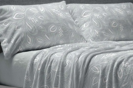 Juego de Sábanas Nacarina Burrito Blanco 032 - Color Azul acero 01
