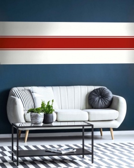 Wallquest, Nantucket Stripes Revisited, Azure SR21211