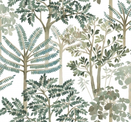 Wallquest, Trees, Cascade, Sea Glass  TR71208