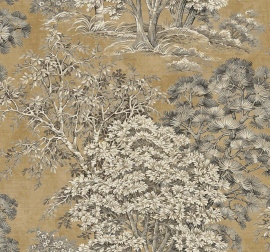 Wallquest, Trees, Majestic Grass Trees, Oro TR72005 