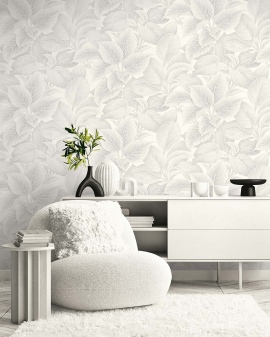 Wallquest, Shades of White, Wasilla, Soft Gray WS70308